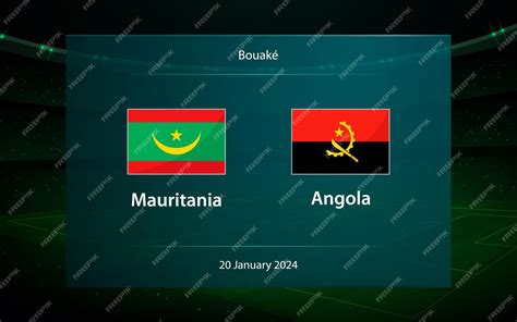 Gráfico De Transmissão Do Placar De Futebol Mauritânia Vs Angola