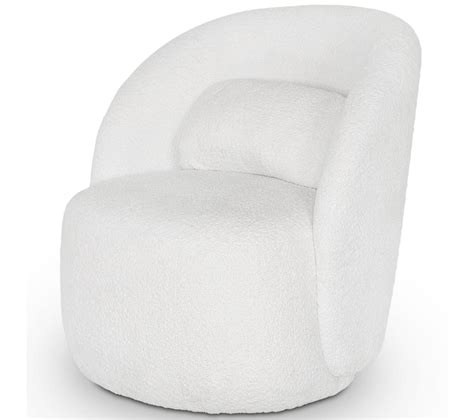 Fauteuil En Tissu Bouclette Écru Rondo Fauteuil BUT