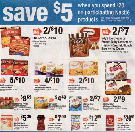 Nestle Instant Savings Deal At Stop And Shop 225 Digiorno 149