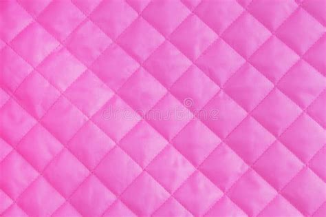 Pink Quilted Lining Fabric Background Texture Stock Image Image Of