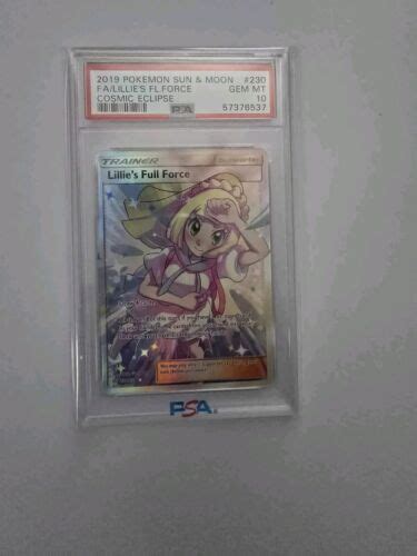 Pokemon Lillie S Full Force Cosmic Eclipse Psa Gem Mint