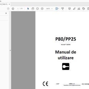 Ditch Witch P80/PP25 Honda GX690 Manual de utilizare 053-10010 (RO ...