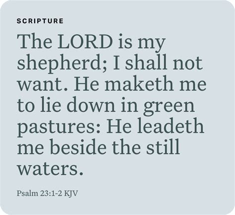 Psalm The Lord Is My Shepherd I Shall Not Want He Maketh Me To