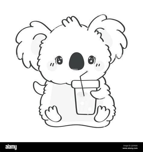 Cute Koala Clipart Isolated on White Background. Funny Clip Art Koala ...