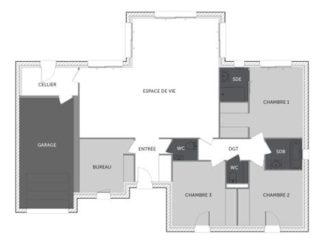 Plan Maison 110m2 Plein Pied 3 Chambres Ventana Blog