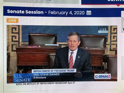 Montana Senator Steve Daines Speaks on Impeachment Vote