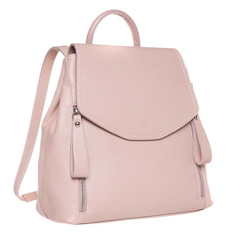 Rucsac Dama Din Piele Naturala Nude Roze Nina