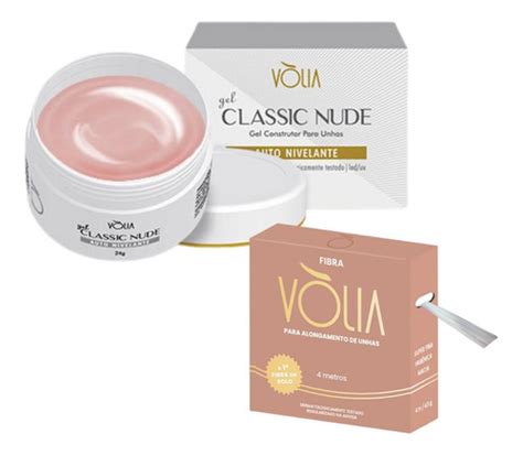 Kit Volia Gel Classic Nude Fibra De Vidro Parcelamento Sem Juros