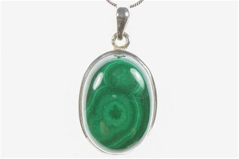 1 2 Vibrant Green Malachite Pendant 925 Sterling Silver 267135