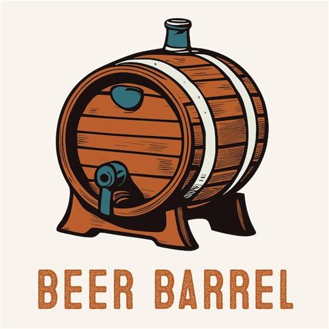 Premium Vector Engraved Beer Barrel Vintage Style