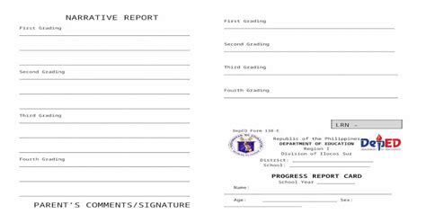 Download Docx Deped Form 138 E Report Card Grades 4 To 6 Blank