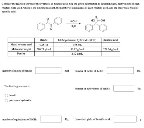 Solved Consider The Reaction Shown Of The Synthesis Of