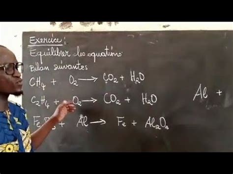 exercice sur comment équilibrer une équation bilan d une réaction