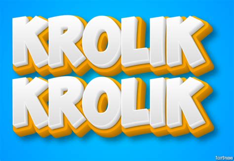 кролик krolik Текстовый эффект и дизайн логотипа Животное