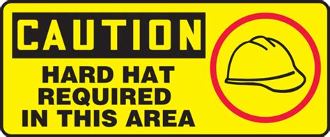 Hard Hat Required In This Area OSHA Caution Safety Sign MPPA641