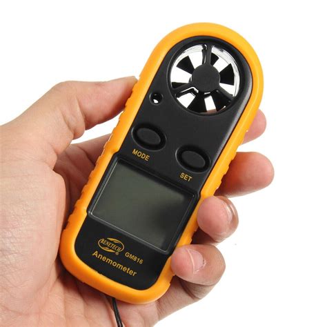 Wintact Handheld Anemometer Small Digital Vane Wind Speed Meter Gauge Pocket Air Flow Velocity