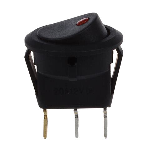 R 4 Rond LED Indicateur Commutateur A Bascule 3 Pin On Off 12V DC