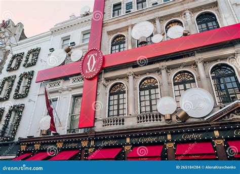 Christmas Bow Decorations On The Facade Of The Cartier Store On New