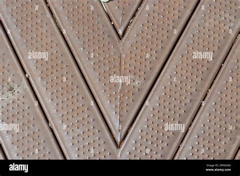 Metal Pavement With Anti Slip Texture Pattern Stock Photo Alamy