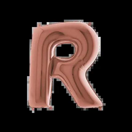 Ballon Aluminium Lettre R Or Rose Cm Ballons Lettres Rose Gold Sur