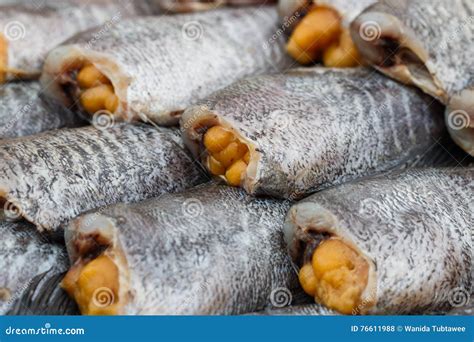 Comida Secada Pescado Salado Secado De La Damisela Comida Tailandesa