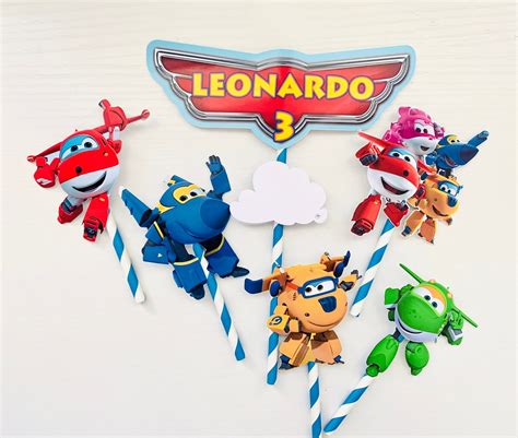 Personalizado Super Wings Tema Cake Topper Etsy