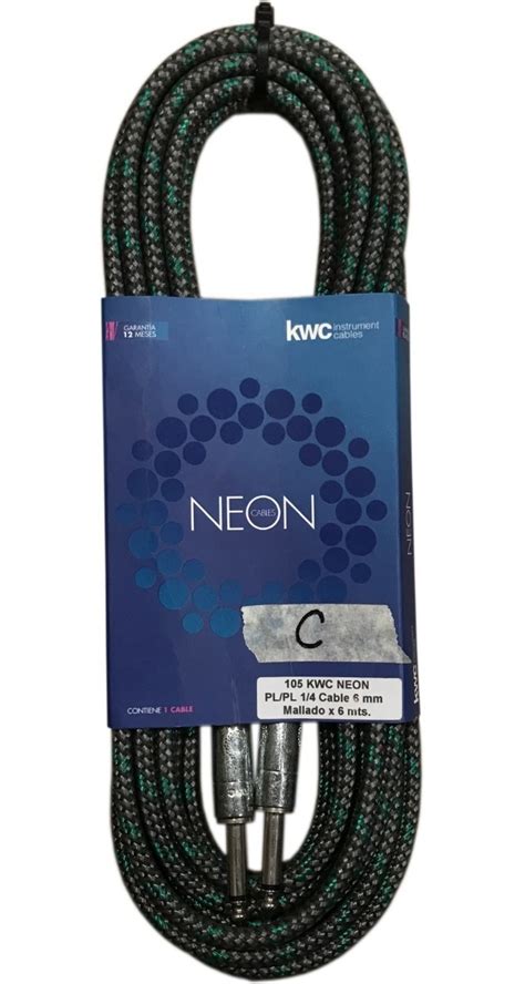 Cable Plug Plug Mallado Kwc Neon Gris Verde 105c De 6 Metros Casa