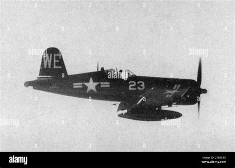 Vought F U Corsair Of Vmf In Flight Circa In August Stock