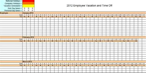 Free Employee Vacation Tracker Excel Template