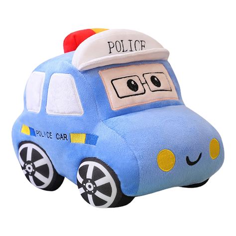 30cm Soft Plush Toy Police Car Taxi And Ambulance Cute Cartoon