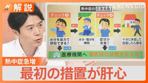 “危険な暑さ”で熱中症患者も急増 “最初の措置が肝心” 熱中症対策のポイントは？【nスタ解説】 Tbs News Dig