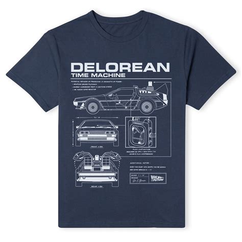 Official Back To The Future Delorean Schematic T Shirt Walmart