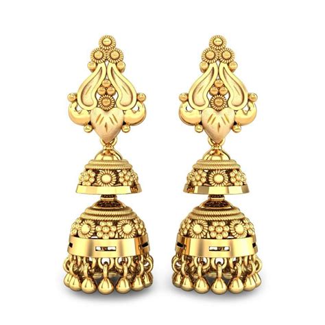 Buy Gold Jhumka Earrings Buy Jhumka Earring Designs Online In India