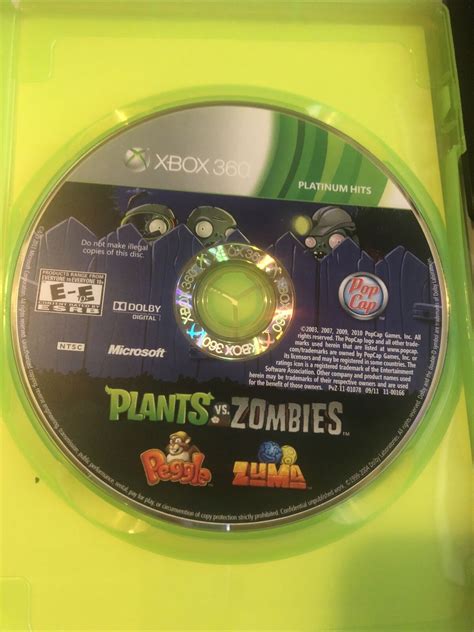 Plants Vs Zombies Xbox 360 Game Complete 899274002236 Ebay