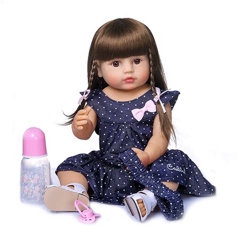 Full Body Soft Silicone Popular Sweet Face Reborn Baby Girl Dolls Cm