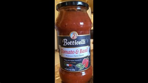 Botticelli Tomato Basil Premium Pasta Sauce Review Youtube