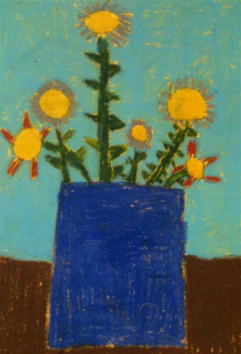 Creating Art: 3rd Grade Flowers in Vases