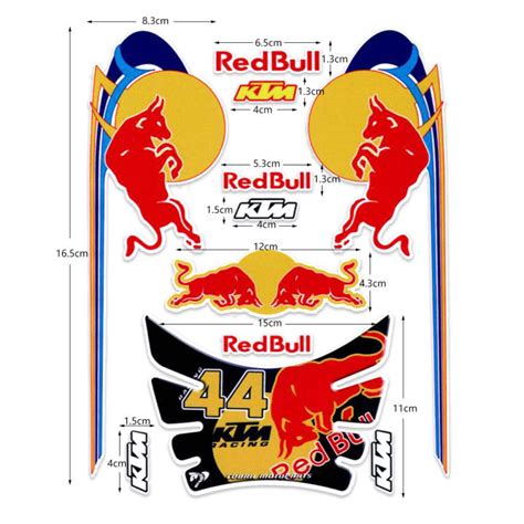 Red Bull Sticker Motorcycle Refit Sponsor Reflective Waterproof