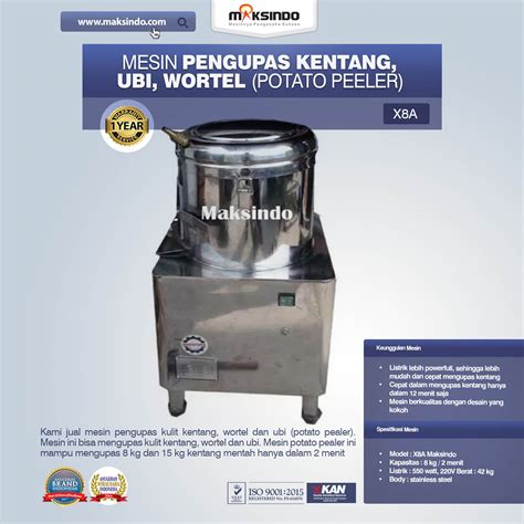 Mesin Pengupas Kentang Ubi Wortel Potato Peeler X8a Toko Mesin