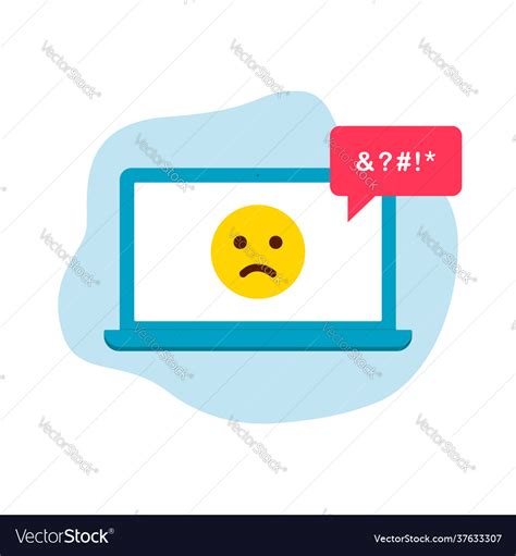 Cyber Bullying Icon Cyberbullying Victim Vector Image