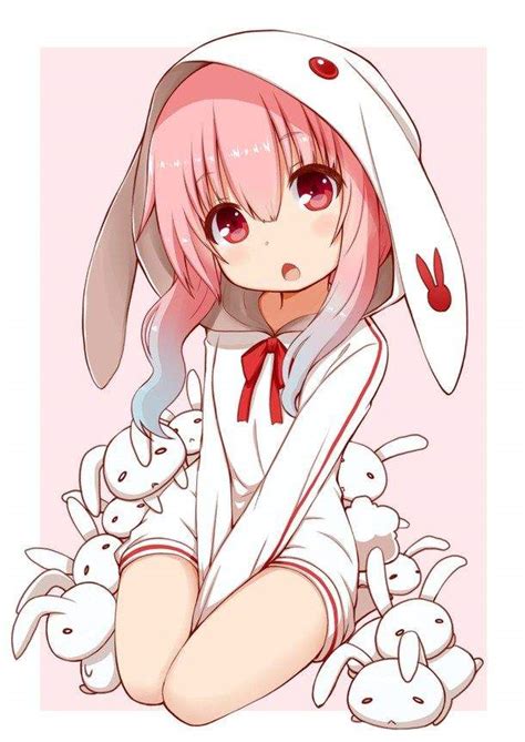 Hoodie Cute Anime Girl Pink Hair