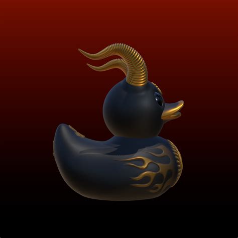 Stl File Satanic Rubber Duck 🦆 ・model To Download And 3d Print・cults