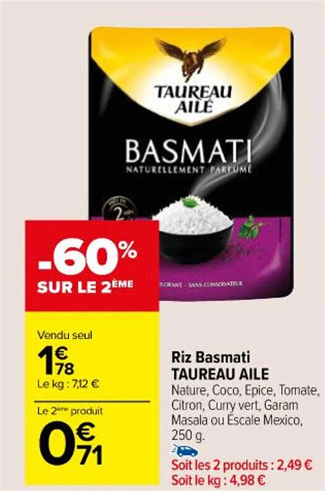 Promo Riz Basmati Taureau Aile Chez Carrefour