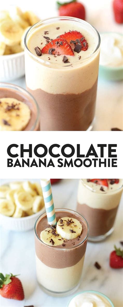 Chocolate Banana Smoothie With Protein Fit Foodie Finds