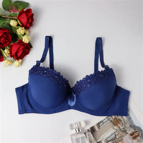 Softrhyme Female Sexy Lingerie B Cup Moulded Ruffles Bra Push Up Gather