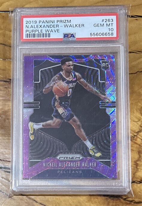 2019 Panini Prizm Nickeil Alexander Walker Purple Wave Prizm RC PSA 10