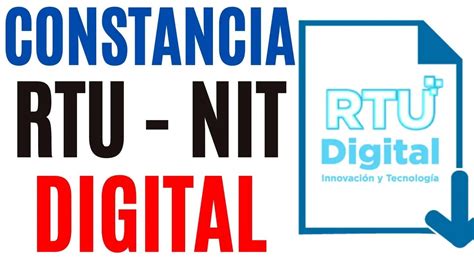 Cómo DESCARGAR Constancia del RTU o NIT Portal Web de la SAT