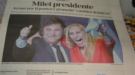 Argentines React As Javier Milei Becomes President Elect YouTube