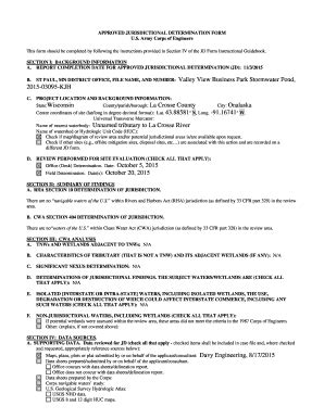 Fillable Online Mvp Usace Army Approved Jurisdictional Determination