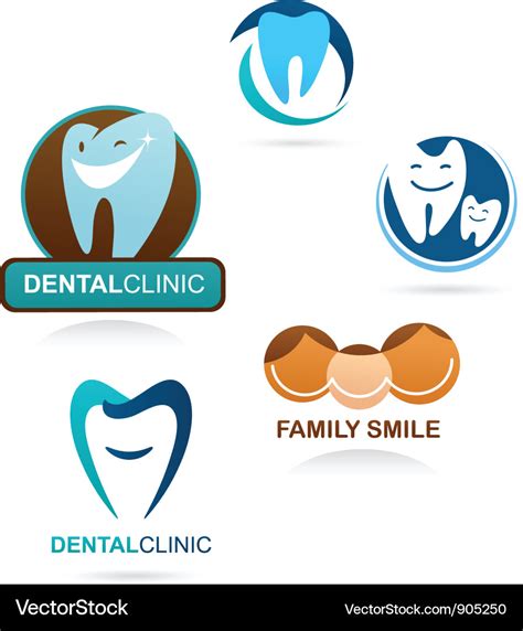 Collection Of Dental Clinic Icons Royalty Free Vector Image